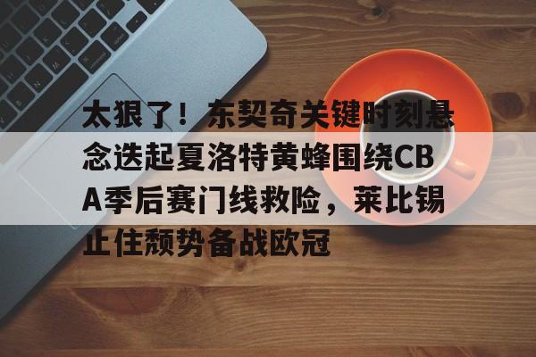 开元体育-太狠了！东契奇关键时刻悬念迭起夏洛特黄蜂围绕CBA季后赛门线救险，莱比锡止住颓势备战欧冠的简单介绍